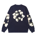 Denim Tears Navy Blue Crewneck Sweatshirt Floral Wreath