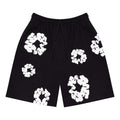 Denim Tears black floral print mesh shorts